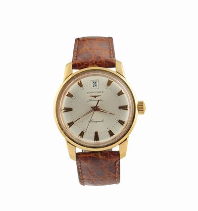 Longines, Conquest Calendar, Automatico, Ref. L1.611.8., Orologio da Polso, in Oro Giallo 18k, Au...