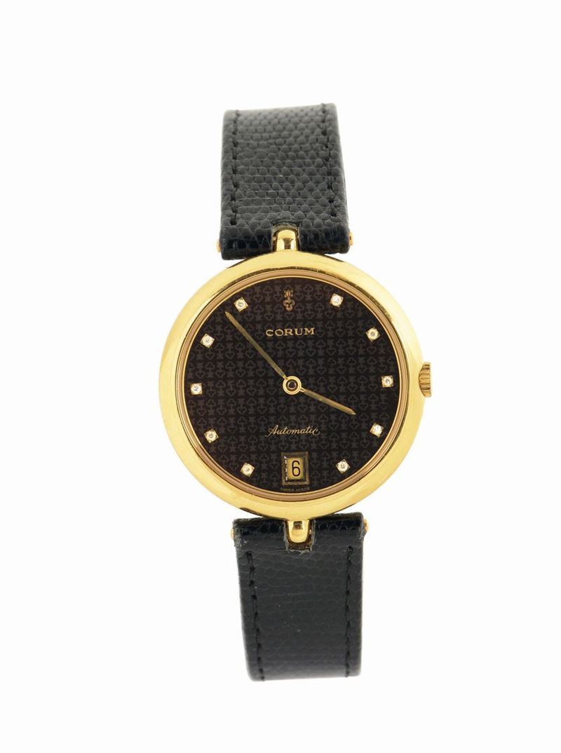 Corum, Automatic, case No. 341332, 18K yellow gold, self-winding  wristwatch with date and an original buckle. made in the 1990's.  - Auction Watches and Pocket Watches - Cambi Casa d'Aste