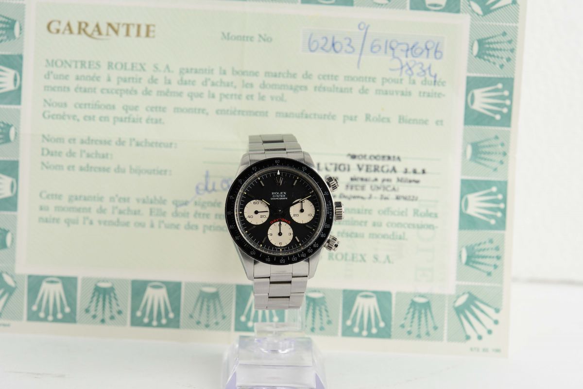 Rolex,oyster Cosmograph Daytona, Big Red, Cassa No. 6197698, Ref.6263, Orologio da Polso, Cronogr...