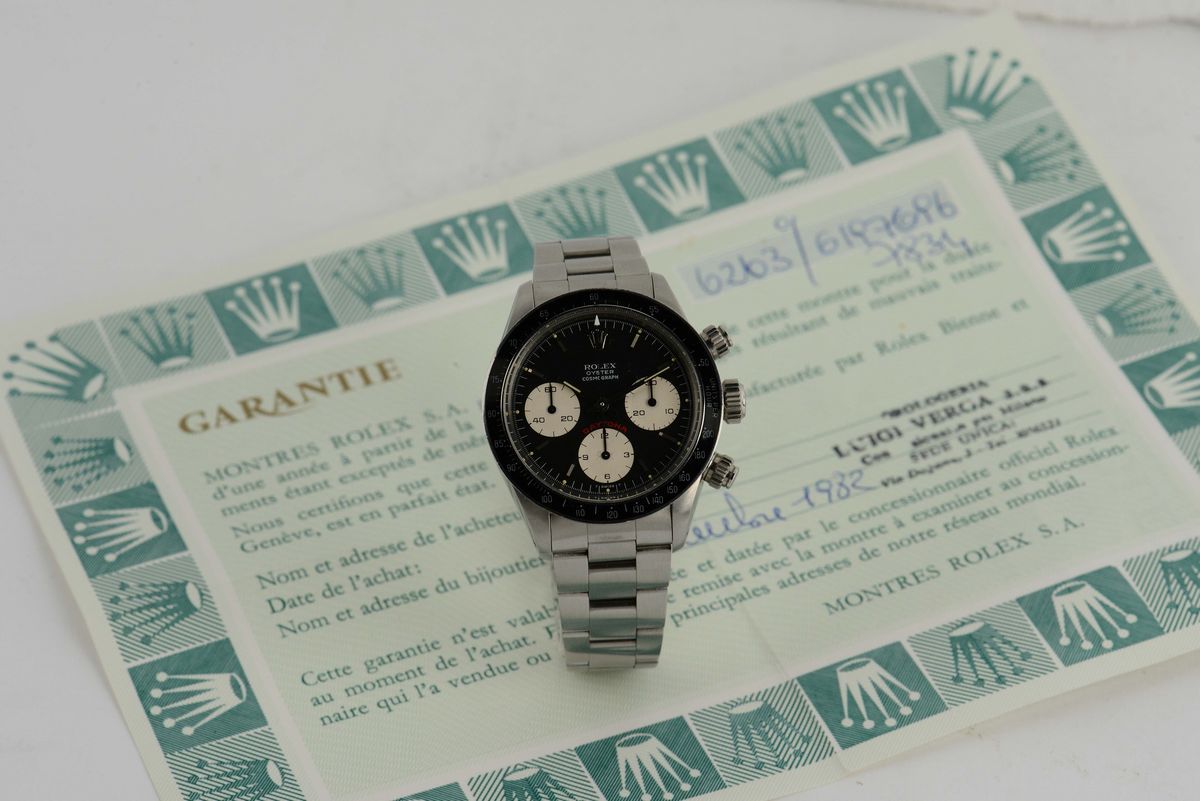 Rolex,oyster Cosmograph Daytona, Big Red, Cassa No. 6197698, Ref.6263, Orologio da Polso, Cronogr...