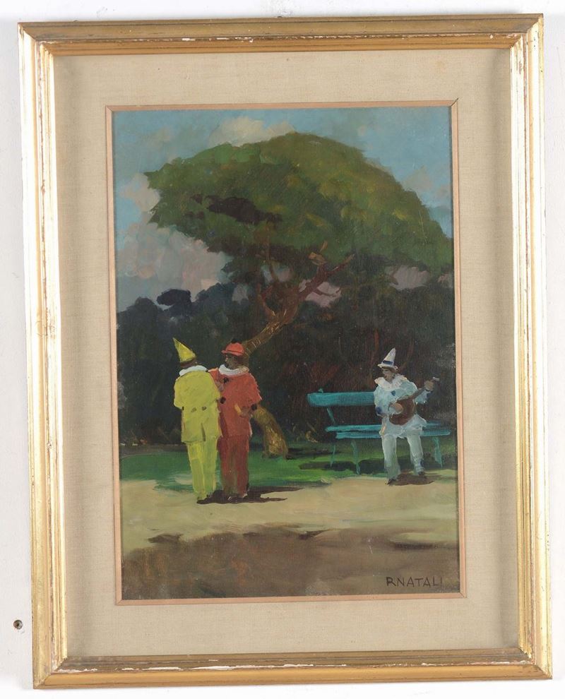 Renato Natali (Livorno 1883-1979) Maschere  - Auction 19th and 20th century paintings - Cambi Casa d'Aste