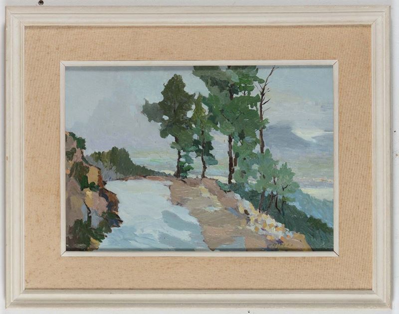 Giuseppe Caselli (Luzzara 1893 - La Spezia 1976) Paesaggio  - Auction Asta a Tempo Antiquariato - Cambi Casa d'Aste