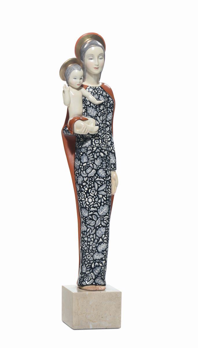 Manifattura Lenci - Torino Madonna con bambino  - Asta Arti Decorative del XX secolo - Cambi Casa d'Aste