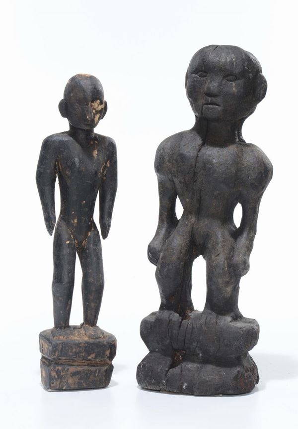 Due sculture africane in legno, XX secolo