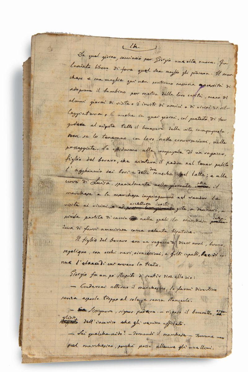 Luigi Capuana (mineo 1839 – Catania 1915)collezione di Manoscritti Letterari, Lettere,fotografie ...