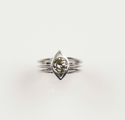 Enrico Cirio, Torino. Anello “cuspide” con Diamante di Ct 1,46