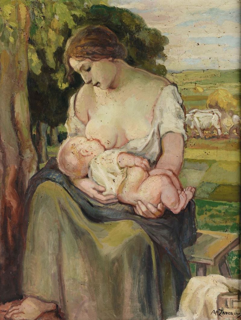 Adelina Zandrino (Genova 1893-1994) Alba mater  - Auction 19th and 20th century paintings - Cambi Casa d'Aste