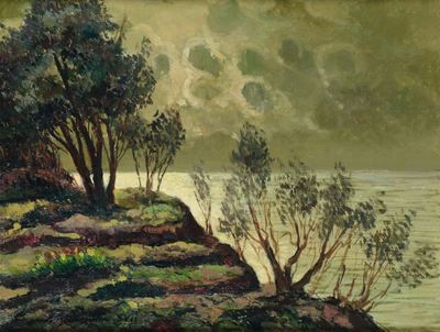 Gino Romiti (livorno 1881-1967)pineta