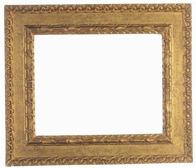 Cornice in Legno Intagliato, Bulinato e Dorato, Emilia XVIII Secolo