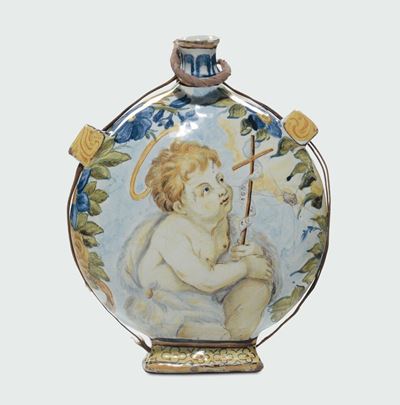 Fiasca da Pellegrino Castelli, Bottega di Nicola Tommaso Grue, Seconda Metà del XVIII Secolo