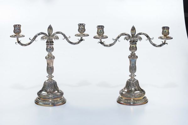 Coppia di doppieri in argento, Codevilla Genova