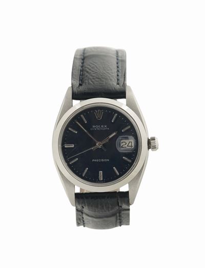 Rolex, “oyster-date” “precision”, Ref.6694, Cassa No.492010. Orologio da Polso, in Acciaio, con D...