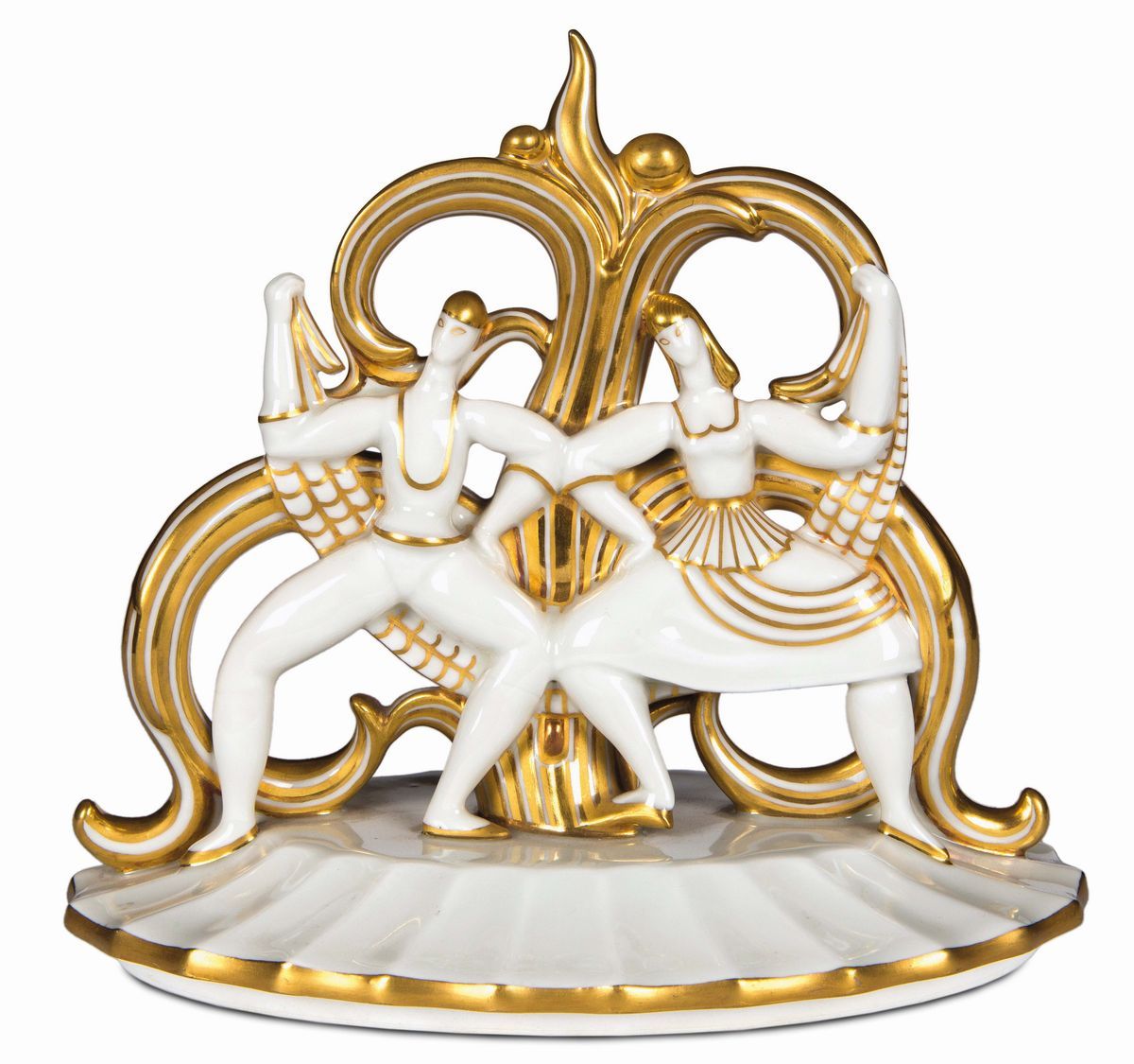 Gio' Ponti (1891-1979) - Richard Ginori - Pittoria di Docciagrande Bomboniera Balletto