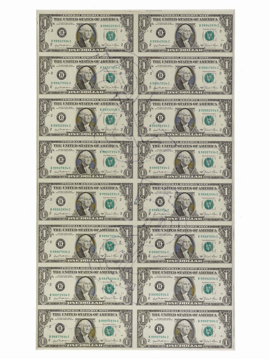 Andy Warhol (1928-1987)dollar Paper