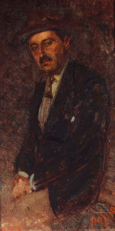 Lino Selvatico (padova 1872 - Treviso 1924), Attribuito Afigura Maschile, 1920