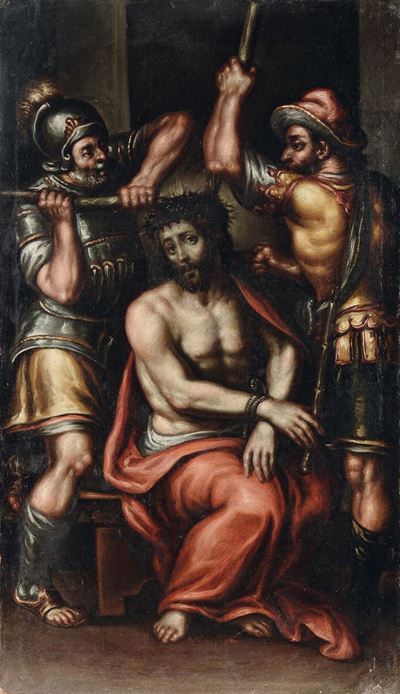 Scuola Spagnola del XVI Secolocoppia di Stazione della Via Crucis