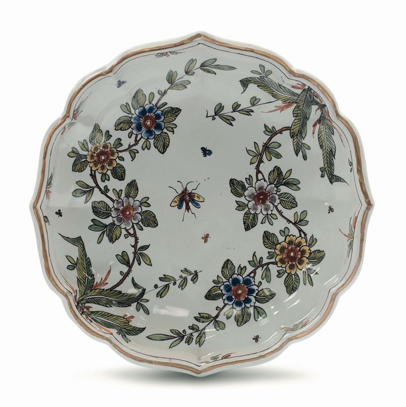 A maiolica dish, Milan, workshop of Pasquale Rubati, circa 1770-80  - Auction Majolica and porcelain from the 16th to the 19th century - Cambi Casa d'Aste