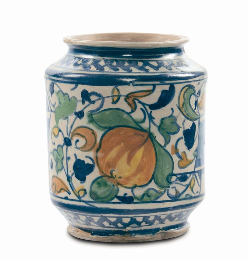 An albarello vase, Venice, 16th century  - Auction Majolica and porcelain from the 16th to the 19th century - Cambi Casa d'Aste