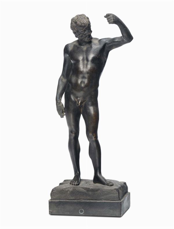 Nudo maschile in bronzo, XIX-XX secolo