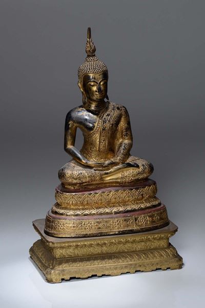 Buddha Bronzo Dorato, Thailandia