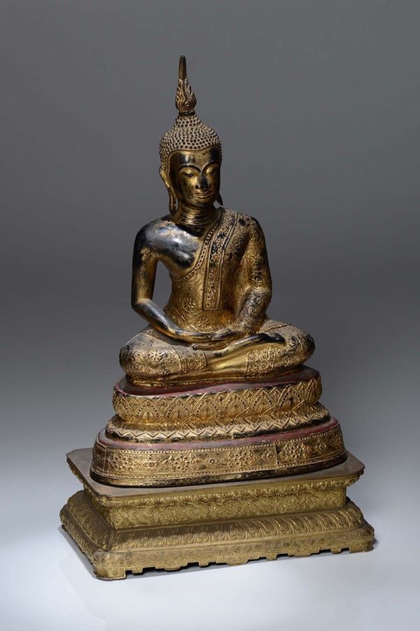 Buddha bronzo dorato, Thailandia