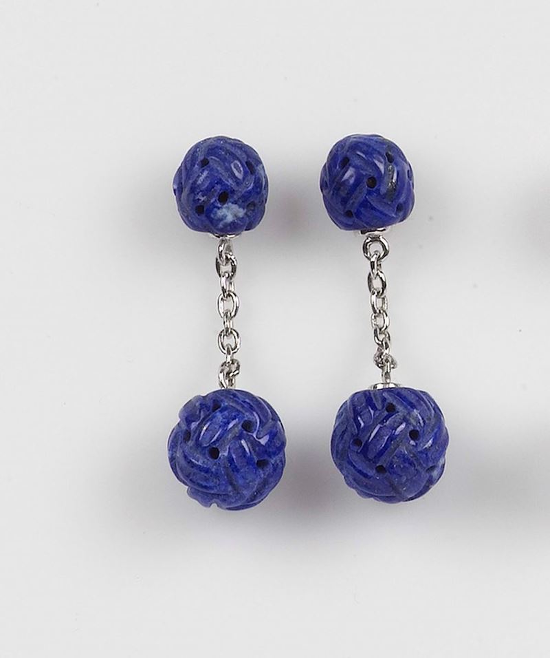 A lapis lazzuli cufflinks  - Auction Fine Jewels - Cambi Casa d'Aste
