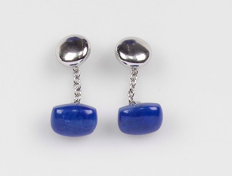 A lapis lazuli cufflinks  - Auction Fine Jewels - Cambi Casa d'Aste