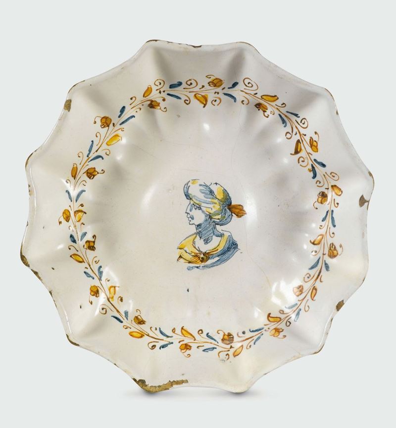 Coppa Faenza,bottega dei bettisi, seconda metà del XVI secolo  - Auction Collectors' Majolica and Porcelain - Cambi Casa d'Aste