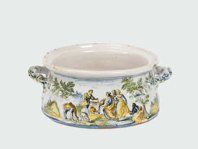 Zuppiera (priva di Coperchio) Faenza, Fabbrica Ferniani Pittore del 1740 Secondo Quarto del XVIII...