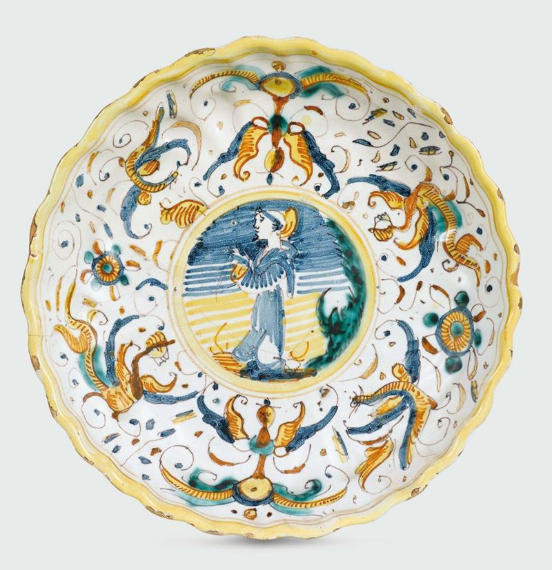 Coppa Durata, seconda metà del XVII secolo  - Asta Maioliche e Porcellane da Collezione - Cambi Casa d'Aste