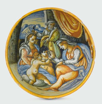 Tazza Urbino, Bottega dei Patanazzi, Fine del XVI Secolo