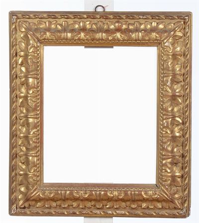Cornice in Legno Intagliato ed Interamente Dorato, Emilia XVIII Secolo