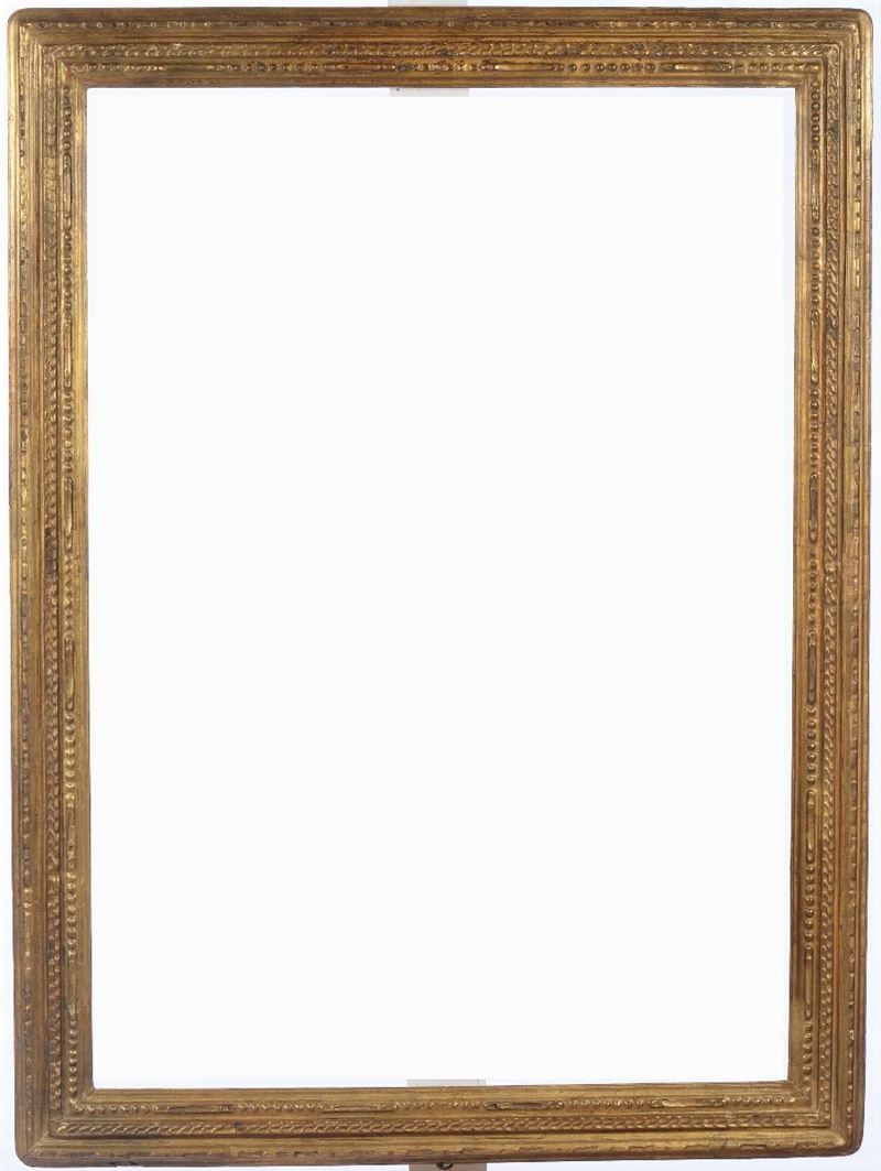 Cornice interamente dorata a diversi ordini di intaglio, XVII secolo  - Auction Fine Old Frames - Cambi Casa d'Aste