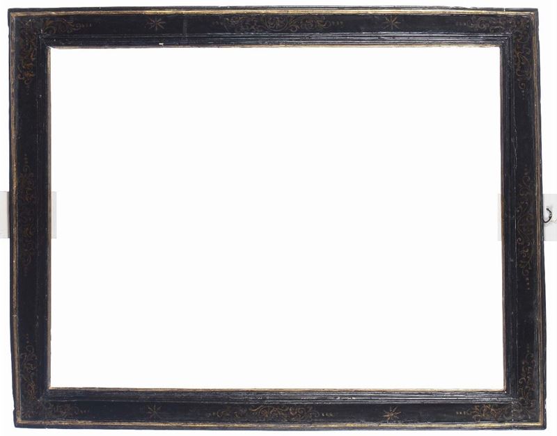 Cornice a cassetta ebanizzata e dorata, Italia centrale XVII secolo  - Auction Fine Old Frames - Cambi Casa d'Aste