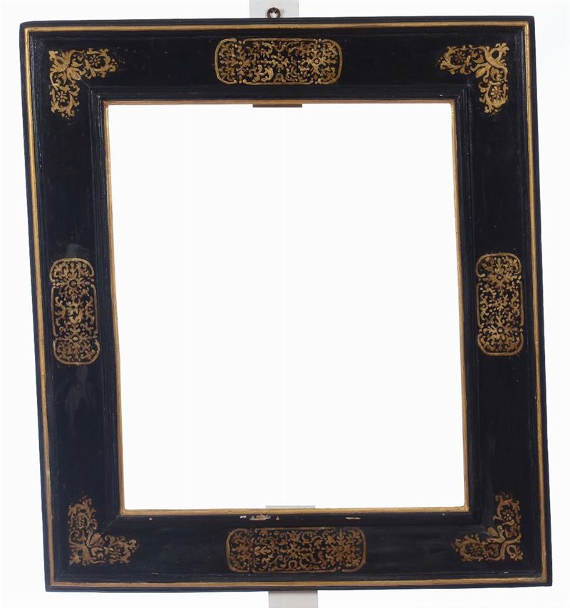 Cornice a cassetta ebanizzata e dorata, Toscana XVIII secolo  - Auction Antique Frames - I - Cambi Casa d'Aste