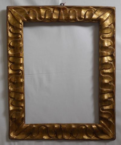 Cornice Dorata e Decorata a Motivo Fogliaceo, XIX Secolo