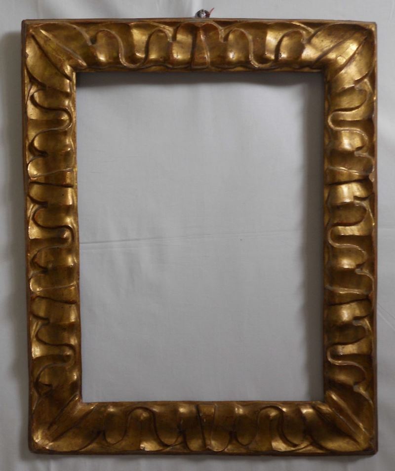 Cornice dorata e decorata a motivo fogliaceo, XIX secolo  - Auction Fine Old Frames - Cambi Casa d'Aste