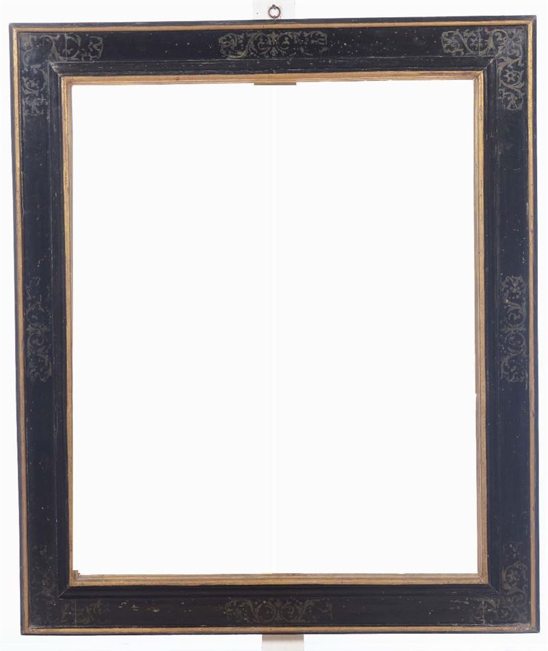 Cornice a cassetta ebanizzata e dorata, Toscana XVII secolo  - Auction Fine Old Frames - Cambi Casa d'Aste