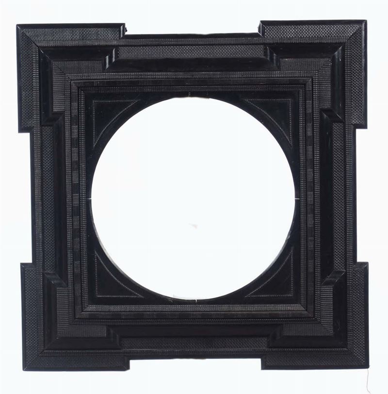Cornice guillochè ebanizzata, Fiandre XIX secolo  - Auction Fine Old Frames - Cambi Casa d'Aste