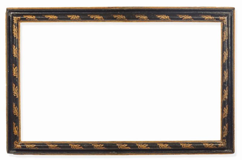 Cornice a sagoma liscia ebanizzata e laccata, Veneto XVIII secolo  - Auction Fine Old Frames - Cambi Casa d'Aste