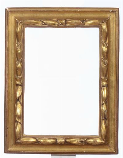 Piccola Cornice Intagliata e Dorata, XIX-XX Secolo