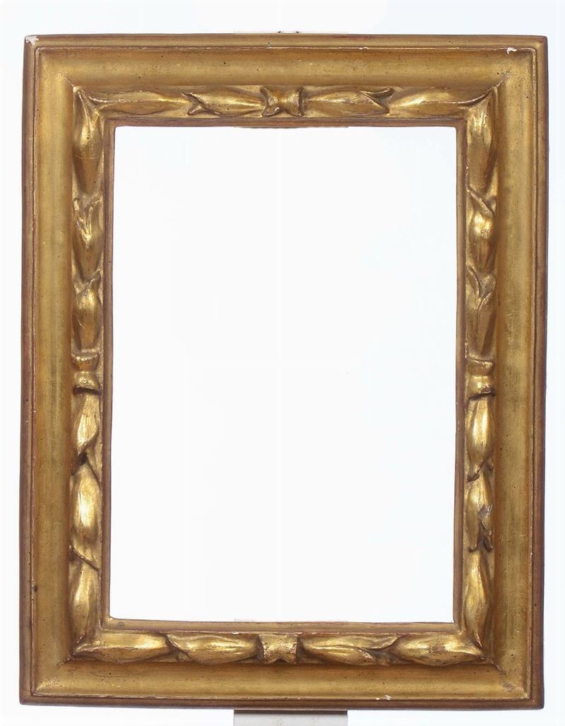 Piccola cornice intagliata e dorata, XIX-XX secolo  - Auction Fine Old Frames - Cambi Casa d'Aste
