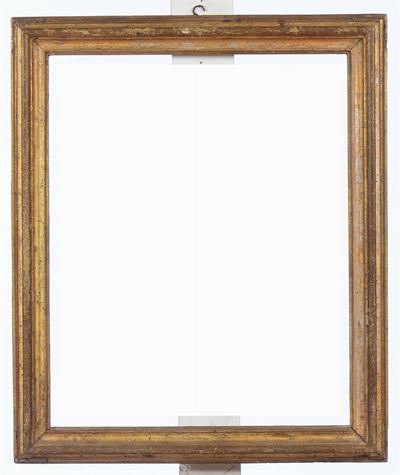 Cornice in Legno Dorato a Sagoma Liscia, XIX Secolo