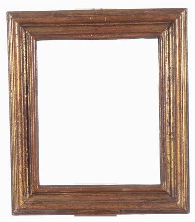 Cornice a Sagoma Liscia in Legno Dorato, XIX Secolo