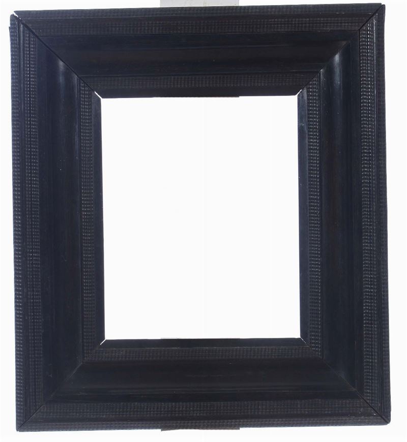 Cornice in stile guillochè ebanizzata, XX secolo  - Auction Fine Old Frames - Cambi Casa d'Aste