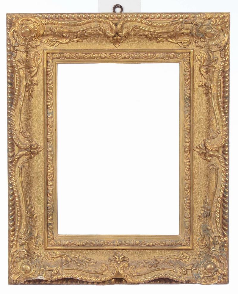 Cornice dorata con decori in pastiglia, Francia XIX secolo  - Auction Fine Old Frames - Cambi Casa d'Aste