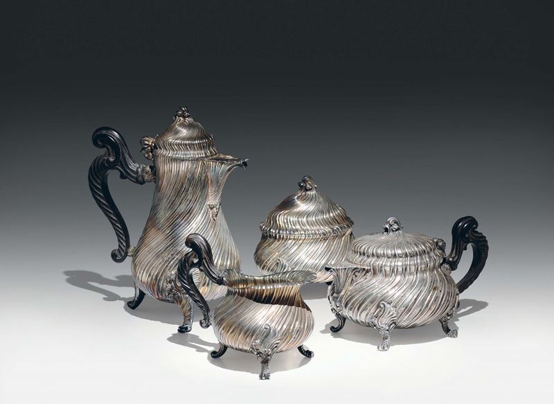 Servizio da caffè in argento  - Asta Antiquariato - Cambi Casa d'Aste