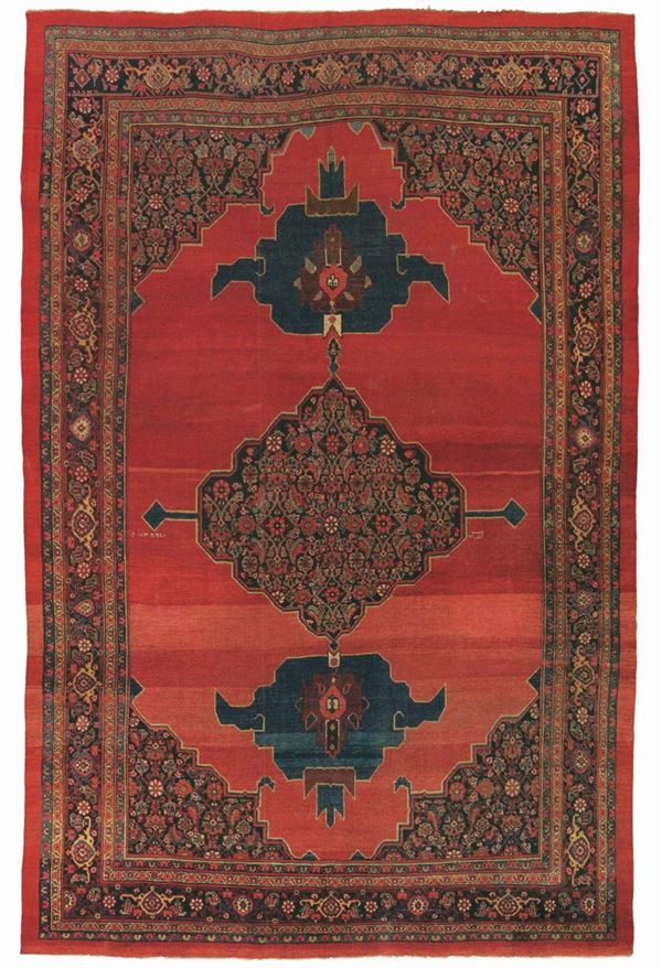 A Bidjar rug, north west Persia half 19th century. Cm 380x218