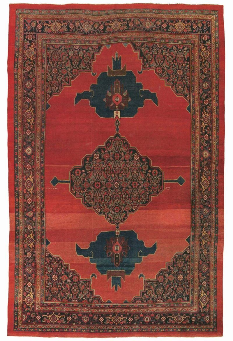 Importante tappeto nord ovest Persia Bidjar meta XIX secolo  - Asta Tappeti Antichi - Cambi Casa d'Aste