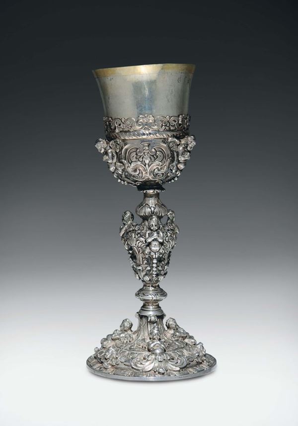 Calice in argento fuso, Palermo 1679